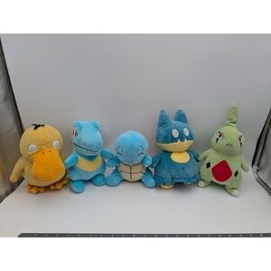 Pokemon Plush Lot of 5 Wicked Cool Toys Stuffed Animal Toy Psyduck Sounds